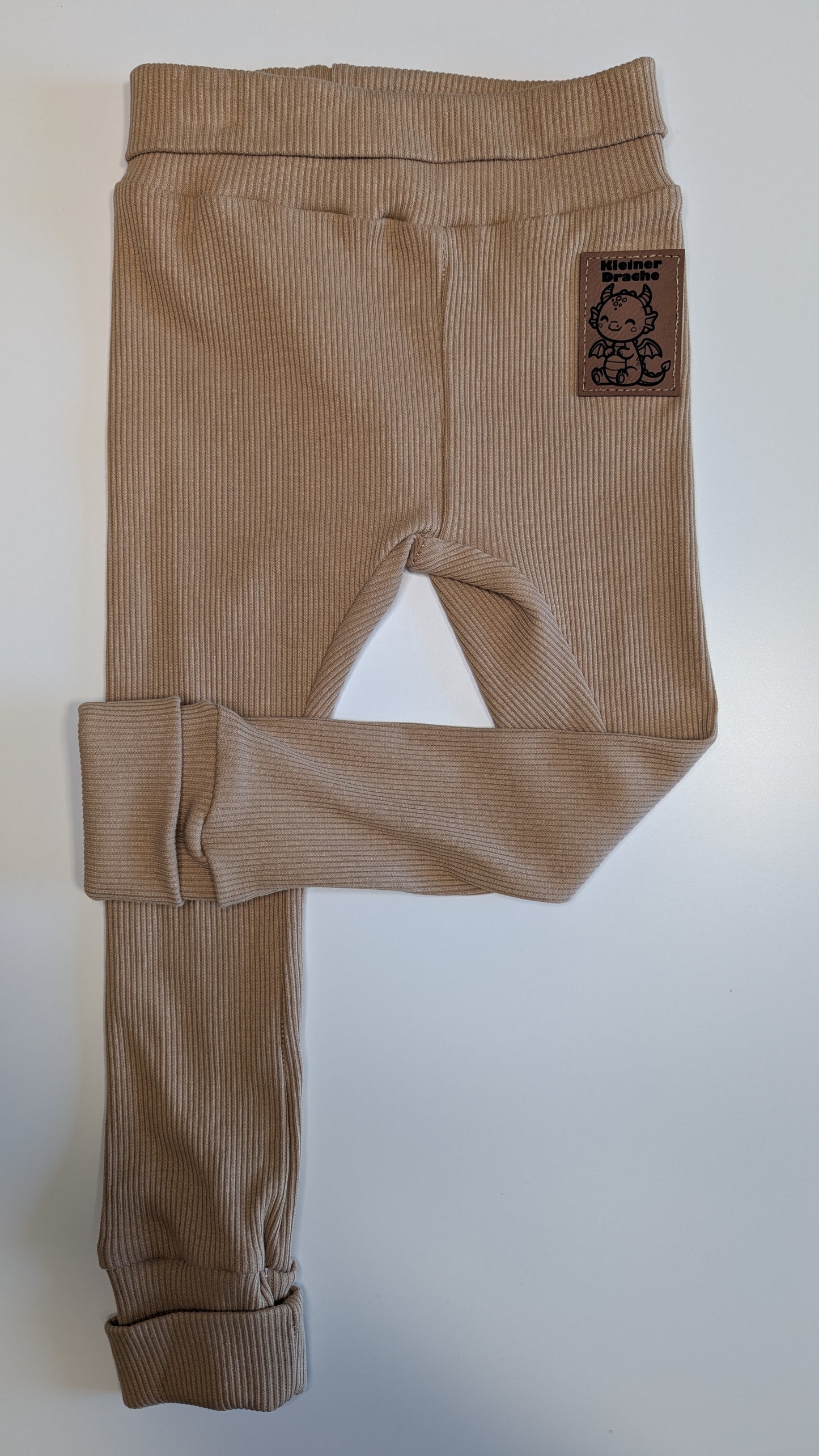 Leggings Gr. 86/92 Fahrzeuge, Beige Uni, Waldtiere Rippleggings