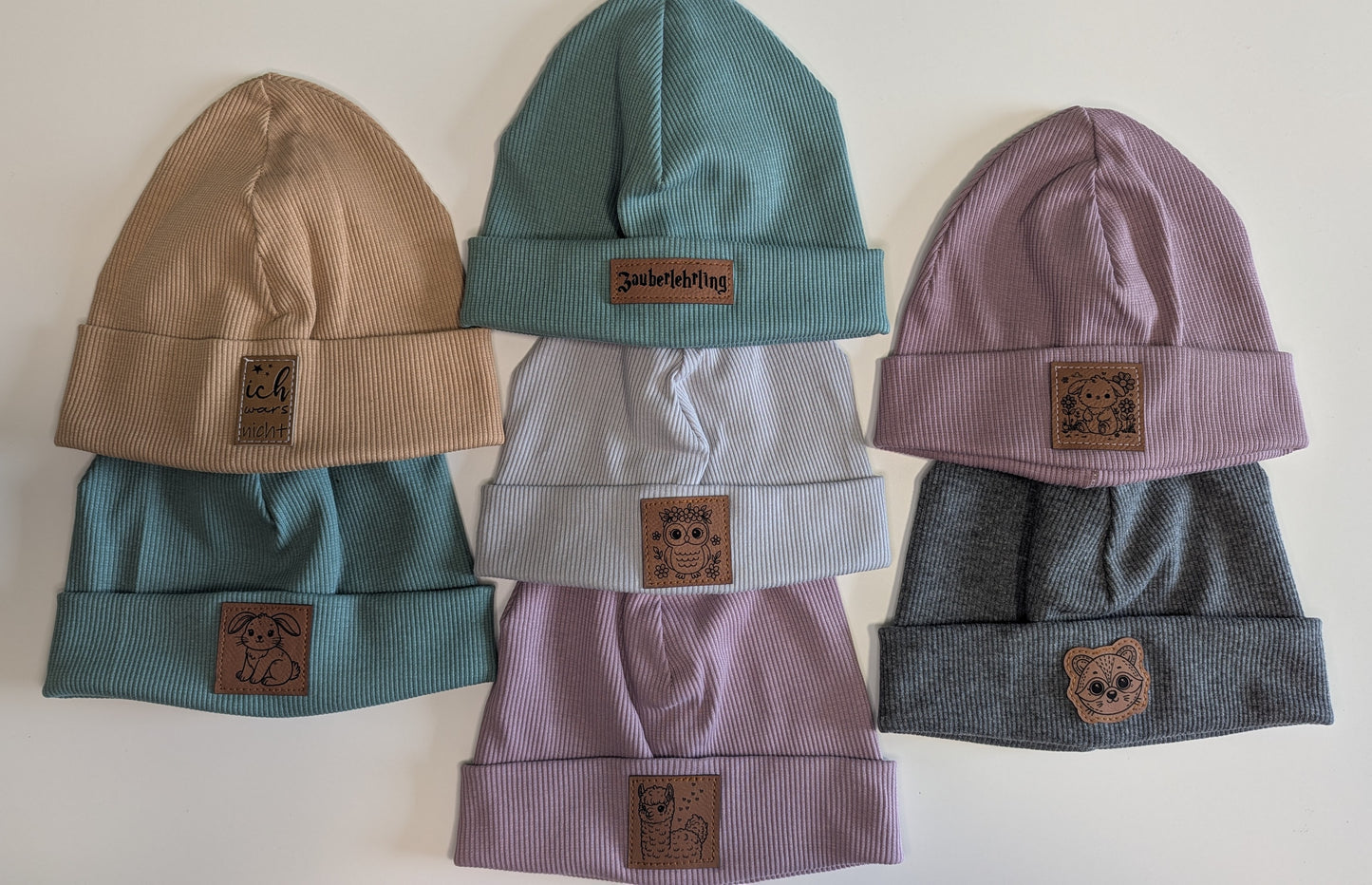 Babymützen Kindermützen Rippbeanie Rippmütze KU: 40-44 Gr. ca. 62/68/74/80